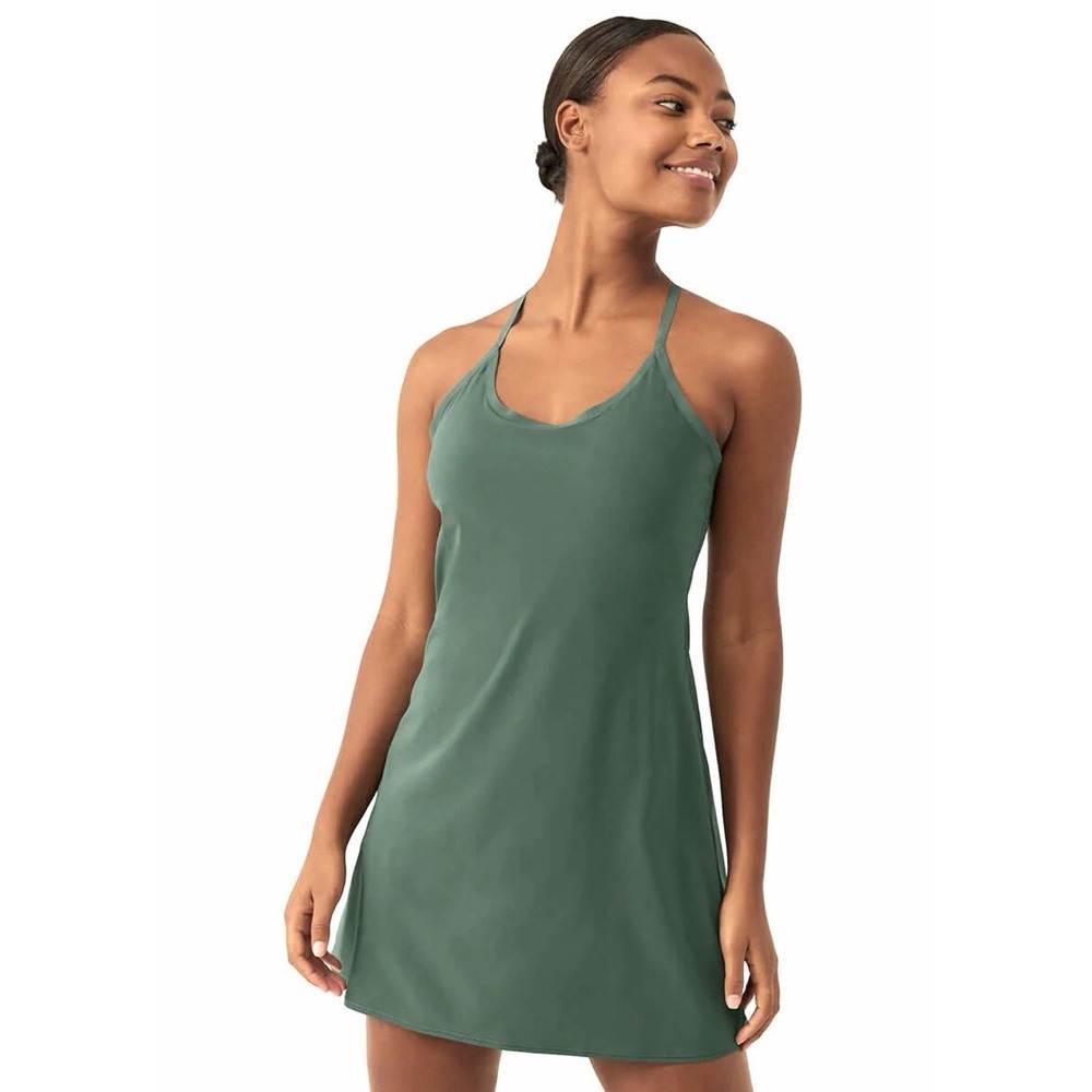Outdoor Voices The Exercise Racerback Mini Dress Women's Size XXL Green